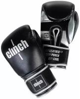 Перчатки боксерские Clinch Punch 2.0 серебристо-черные (вес 12 унций)