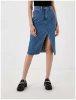 юбка джинсовая женская befree, цвет: голубой индиго, размер XS