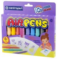 Фломастеры воздушные Centropen AirPens Pastel, 10цв.+8 трафаретов