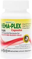 Капсулы Nature's Plus Hema-Plex, 100 г, 60 шт