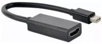 Переходник miniDisplayPort - HDMI, 4K, 20M/19F, кабель 15см, черный, Cablexpert