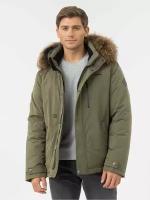 NortFolk Куртка-аляска мужская зима / Куртка мужская зимняя с капюшоном / Парка мужская зимняя утепленная 955341F21N цвет хаки размер 58
