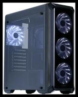 Корпус ATX Zalman I3 EDGE черный, с окном, без БП, FAN CONTROLLER, 4x120mm FAN