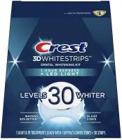 Crest 3D Whitestrips 1-Hour Express Plus LED Light – Отбеливающие полоски для зубов – Новинка 2023
