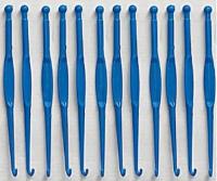 Набор крючков для плетения из резинок 12 шт Цвет синий