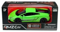 Машинка металлическая Uni-Fortune RMZ City серия 1:32 Lamborghini Gallardo LP570-4 Superleggera, инерционная, зеленый матовый цвет, двери открываются 554998M(A)