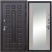 Дверь входная металлическая DIVA 30 Зеркало 2050х960 Правая Венге-Сандал, тепло-шумоизоляция, антикоррозийная защита для квартиры
