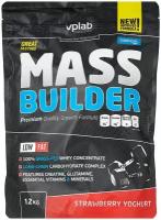 Гейнер vplab Mass Builder, 1200 г, клубничный йогурт