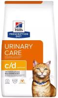 Сухой диетический корм для кошек Hill's Prescription Diet c/d Multicare Urinary Care при профилактике мочекаменной болезни (мкб), с курицей, 3кг