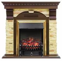 Электрический очаг Royal Flame Fobos FX brass+ портал Dublin 2 кВт 95.3 см 105.5 см 37.1 см сланец/темный дуб