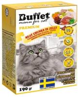 Консервы Buffet для взрослых кошек с куриной печенью в желе 190г 70448