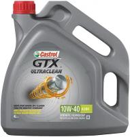 CASTROL Масло GTX ULTRACLEAN 10W-40 A3/B4 4л SN Fiat 9.55535-D2/9.55535-G2 MB 229.1 Renault RN 0700/0710 VW 1шт