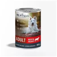 Влажный корм Mr.Buffalo ADULT 400г (говядина и сердце) для собак, 1 шт