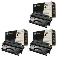 HP CF280X-3PK Картриджи комплектом 80X черный 3 упаковки, повышенной емкости (High Yield) [выгода 3%] Black 20К для LaserJet 400 M401a M401, M401d, M401dn, M401dne, M401dw, M425dn M425, M425dw