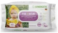 Влажные салфетки Pure&Nature Алоэ вера и нежный хлопок, липучка, 60 шт., 1 уп