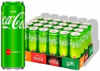 Газированный напиток Coca-Cola Lime 0.33 л ж/б упаковка 12 штук