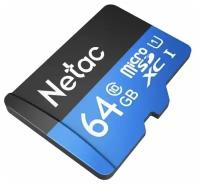 Карта памяти Micro SD 64GB Netac P500 (90Mb/s)+SD адаптер