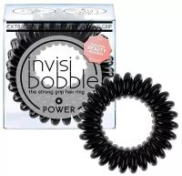 Invisibobble Power True Black - Инвизибабл Пауэр Резинка-браслет для волос чёрная, 3 шт/уп -