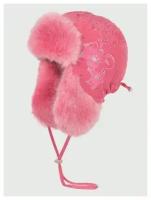 Шапка ушанка TuTu, размер 52-54, розовый