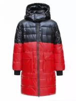 Пальто детское WBR, 66-034, красный + черный 164