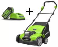 Аэратор аккумуляторный Greenworks GD40SC36 (2511507UB), 40 В, с АКБ и ЗУ