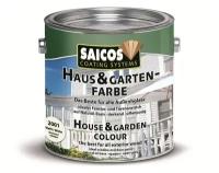 Краска масляная Saicos для дерева для наружных и внутренних работ Haus&Garten-Farbe полуматовая 2500 сизый 0.75 л