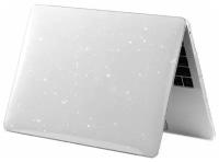 Чехол накладка для ноутбука Apple Macbook Pro 14 дюймов M1 2021 A2442 прозрачный с блестками
