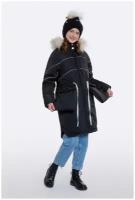 Пальто зимнее для девочки Шалуны 103368 графит 36, 146
