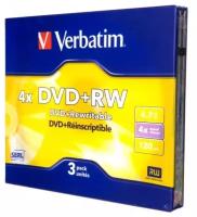 Диск Verbatim 43636 DVD+RW 4, 7 GB 4x SL/3