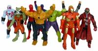 Игрушки супергерои Марвел в наборе, Халк, Человек паук, Железный человек, Капитан Америка и другие