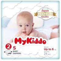 Подгузники детские на липучках MyKiddo Premium S (до 6 кг) 24 шт