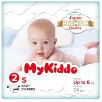 MyKiddo подгузники Premium S, до 6 кг, 24 шт., белый