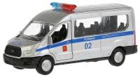 Модель машины Технопарк Ford Transit Полиция, серебристая, инерционная SB-18-18-P-WB