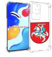 Чехол MyPads герб-литва для Xiaomi Redmi K50 / K50 Pro задняя-панель-накладка-бампер