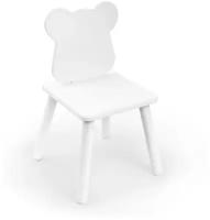 Детский стул Rolti Baby «Мишка» (белый/белый/белый, массив березы/мдф)