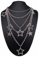 Ожерелье бижутерное Звезды (Бижутерный сплав, Серебристый) 11-56469