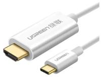 Кабель UGreen MM121 USB Type-C - HDMI (30841), 1.5 м, 1 шт., белый