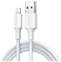 Кабель UGREEN US155 (20728), USB-A 2.0 to Lightning, Apple MFI certified, 2,4A, силиконовый, 1m, White