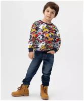 Джинсы dad fit подкладкой синие Button Blue, размер 116, модель 222BBBMC64051000