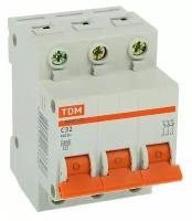 Выключатель автоматический TDM ВА47-63, 3п, 32 А, 4.5 кА