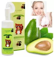 Пенка для умывания с щеточкой с экстрактом авокадо SersanLove Avocado Moisturizing Amino Acid Cleansing Mousse 150 ml