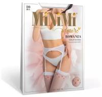 Чулки MINIMI Mini calze ROMANZA 20 с сердечками Bianco 4(M/L)