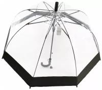 Зонт-трость черный, бесцветный