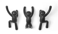 Вешалки-крючки Umbra Buddy 3 шт., черные