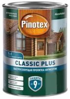 Быстросохнущая пропитка-антисептик Pinotex Classic Plus 3в1 скандинавский серый, 0.9 л 5479963