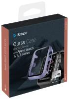 Кейс со стеклом для Apple Watch 1/2/3 series, лавандовый, 38 мм, Deppa 47192