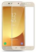 Защитное стекло 5D Glass Pro для Samsung Galaxy J3 2017 золотистое