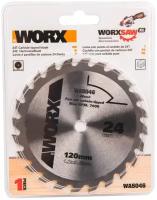 Пильный диск Worx WA5046, 24T TCT 120х1,2х9,5 мм, твердосплавный