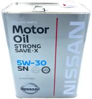 Полусинтетическое моторное масло Nissan SN Strong Save X 5W-30, 4 л