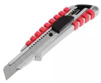 TUNDRA Нож универсальный TUNDRA, прорезиненный металлический корпус, винтовой фиксатор, 18 мм